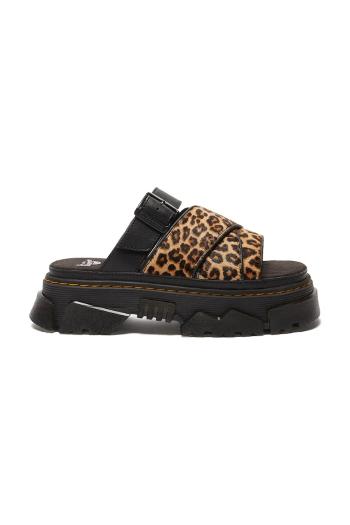 Šľapky Dr. Martens Mattison čierna farba, na platforme, DM41110200