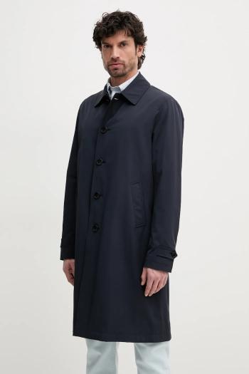 Kabát Tommy Hilfiger pánsky, tmavomodrá farba, prechodný, SQTHL4031.SQTH516