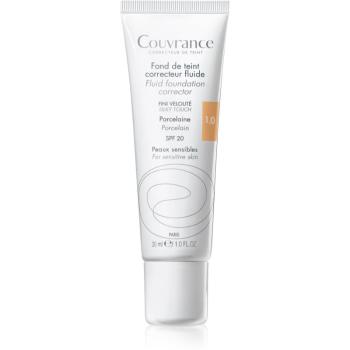 Avène Couvrance tekutý krycí makeup SPF 20 odtieň 1.0 Porcelain 30 ml