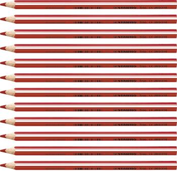 Színes ceruza STABILO Trio vastag - 12 db-os kiszerelés - piros