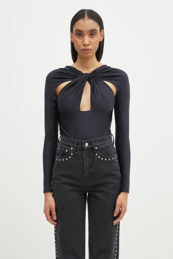 Body Coperni Twisted Cut-Out Jersey Bodysuit dámske, čierna farba, jednofarebná, COPJS19545C