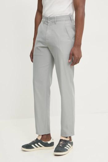 Nohavice Abercrombie & Fitch pánske, zelená farba, rovné, KI130-4101