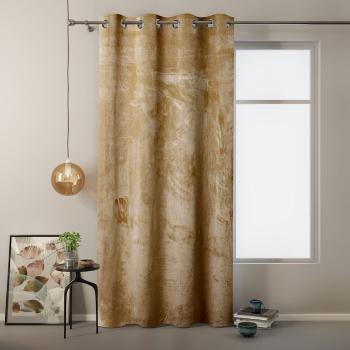 ArtFlhf Tieniaci záves VELVET Eyelets K | 140 x 245 cm Farba: Horčicová