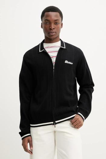 Bavlnený kardigán Dickies pánsky, čierna farba, DK0A4Z79BLK1