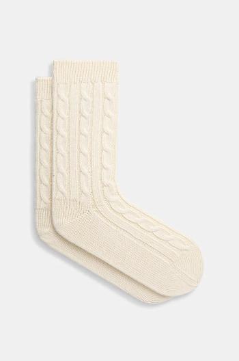 Ponožky Polo Ralph Lauren dámske, béžová farba, 455955244