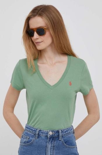 Bavlnené tričko Polo Ralph Lauren zelená farba,211902403