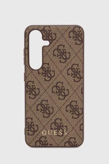 Puzdro na mobil Guess Samsung Galaxy  S24 S921 hnedá farba, GUHCS24SG4GFBR,