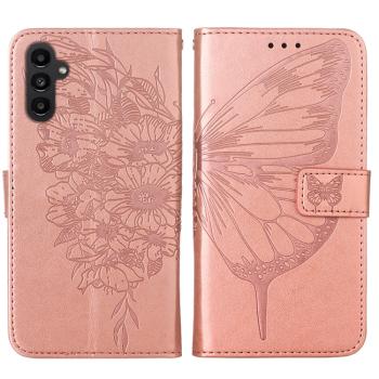 ART BUTTERFLY Peňaženkový obal pre Samsung Galaxy A25 5G ružový