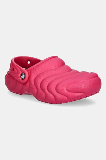 Papuče Crocs Classic Lined Overpuff Clog ružová farba, 210059