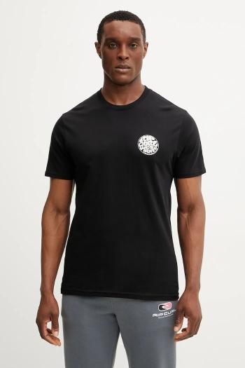 Bavlnené tričko Rip Curl WETTIE ICON pánske, čierna farba, s potlačou, 0QAMTE