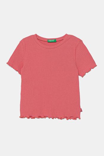 Detské tričko United Colors of Benetton ružová farba, 3F1AC10N4