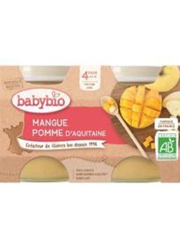 BABYBIO ovocný príkrm jablko, mango 2 x 130 g