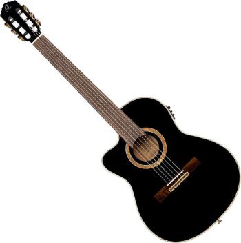 Ortega RCE138-T4BK-L 4/4 Black Klasická gitara s elektronikou