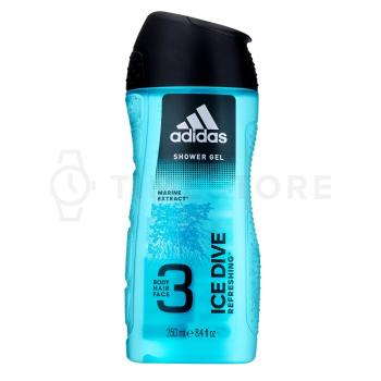 Adidas Ice Dive sprchový gél pre mužov šampón a sprchový gél 2v1 pre mužov 250 ml   - 30 dní na vrátenie tovaru, Garancia originality