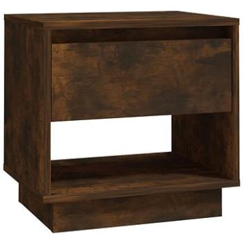 SHUMEE Nočný stolík dymový dub 45 × 34 × 44 cm drevotrieska, 812981