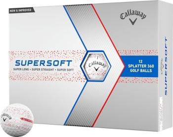 Callaway Supersoft 2023 Red Splatter Golfové lopty