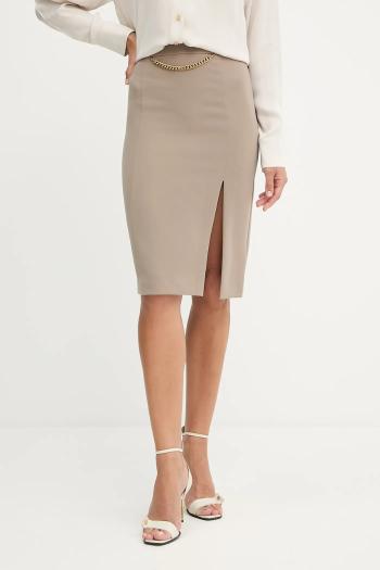 Sukňa Marciano Guess ELLA béžová farba, midi, puzdrová, 5YGD07 7357A