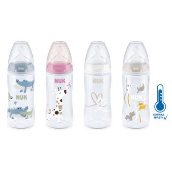 NUK FC+ fľaša s kontrolou teploty 6-18m 300 ml 1 ks, poškodený obal