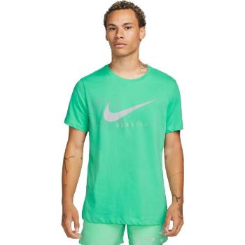Nike NK DF TEE RUN DIV DFC SS Férfi póló futáshoz, világoszöld, méret XXL