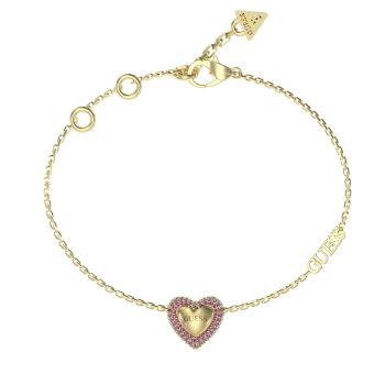 Guess Romantický pozlátený náramok Beloved JUBB05011JWYGPK 18,4 cm
