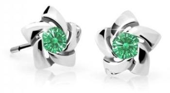 Cutie Jewellery Detské náušnice z bieleho zlata C2201-30-X-2 zelená