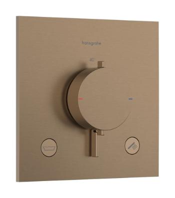 Sprchová a vaňová batéria Hansgrohe Ecostat Comfort E bez podomietkového telesa kartáčovaný bronz 33716140