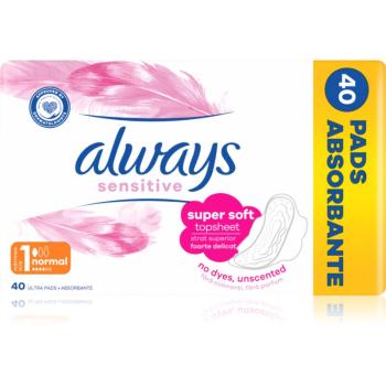 Always Sensitive Normal Plus egészségügyi betétek parfümmentes 40 db