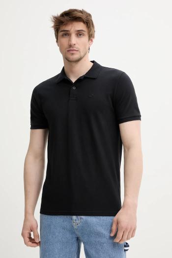 Polo tričko Hollister Co. pánske, čierna farba, jednofarebné, KI324-5172