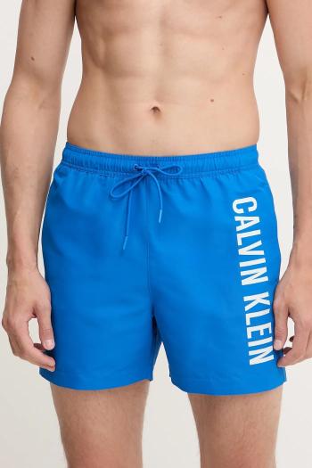 Plavkové šortky Calvin Klein fialová farba, LV00N61092