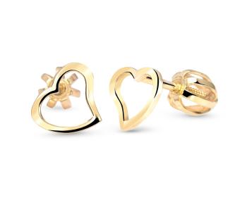 Cutie Jewellery Srdiečkové náušničky zo žltého zlata C2760-30-X-1