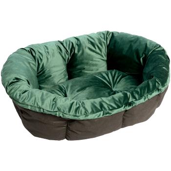 Sofà ágybetét Ferplast Siesta Deluxe kutyakosárhoz, zöld bársony, H 64 x Sz 48 x M 25 cm