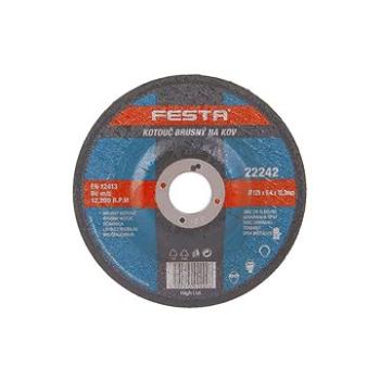 Kotouč na kov brusný O 125 x 6,4 x 22,2 mm, FESTA (122242)
