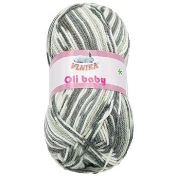 Bellatex Priadza Oli Baby 100 g – 20 biela, sivá (8133)