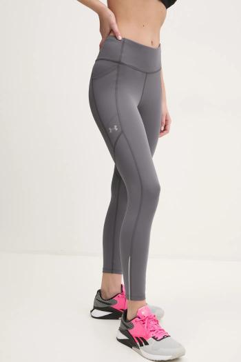 Bežecké legíny Under Armour Fly Fast 3.0 šedá farba, jednofarebné