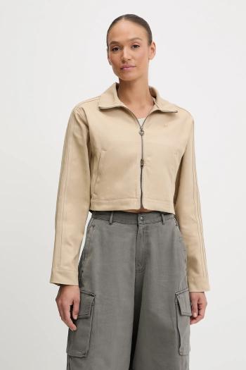 Rifľová bunda adidas Originals Firebird béžová farba, prechodná, JX7600