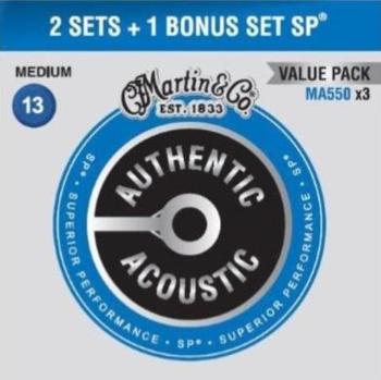 Húr Martin Authentic SP 92/8 Phosphor Bronze Medium - Limited 3 Packs