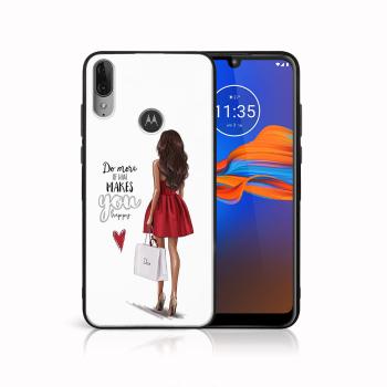 MY ART Silikónový obal Motorola Moto E6 Plus RED DRESS (137)