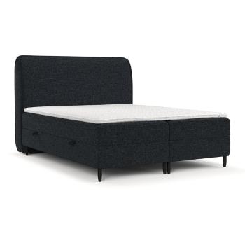 Fekete ágyneműtartós boxspring ágy 140x200 cm Melba – Maison de Rêve