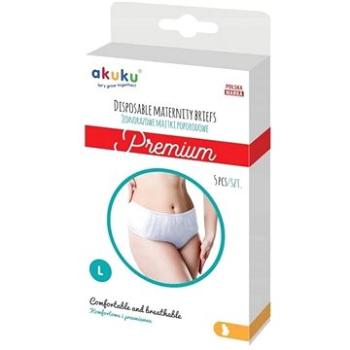AKUKU jednorazové popôrodné nohavičky Premium veľkosť L, 5 ks (5907644005512)
