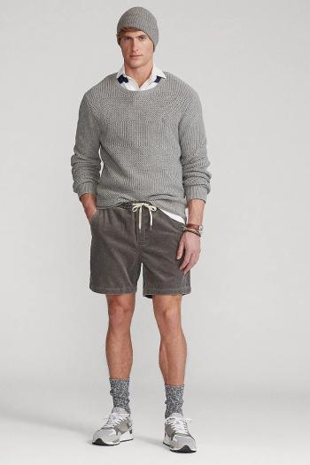 Štruksové šortky Polo Ralph Lauren tmavomodrá farba, 710800214