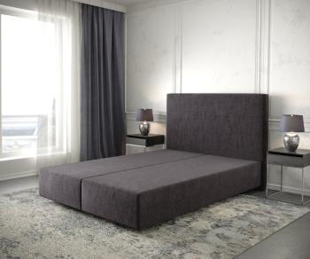 Boxspring posteľ Dream-Well 140x200 cm z mikrovlákna čierna