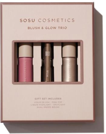 SOSU Cosmetics Darčeková sada dekoratívnej kozmetiky Blush & Glow Trio