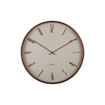 Dizajnové nástenné hodiny Karlsson 6014WG béžové,priemer 40 cm