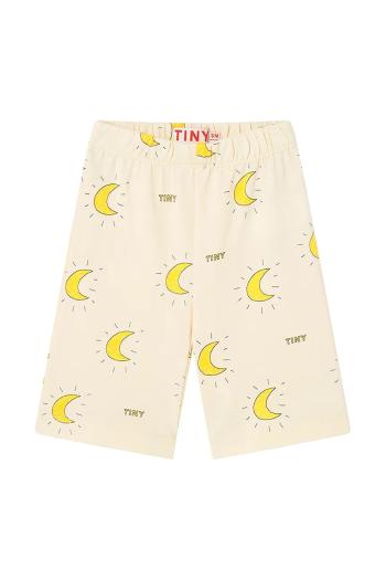 Detské bavlnené nohavičky Tinycottons MIDNIGHT SUN BABY PANT žltá farba, vzorované, SS25-024