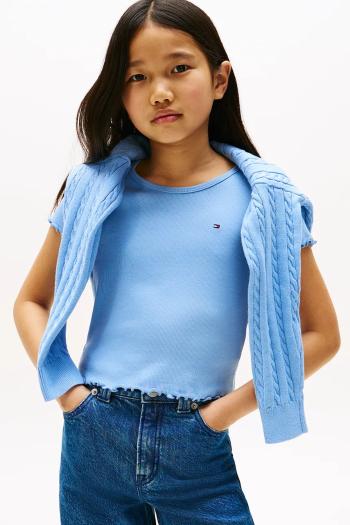 Tričko Tommy Hilfiger modrá farba, KG0KG08590
