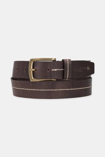 Opasok Pepe Jeans AIDAN BELT pánsky, hnedá farba, PM021048