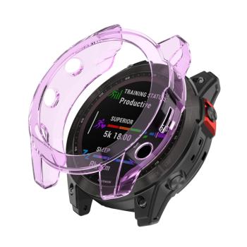 TPU HALF COVER Obal pre Garmin Fenix 7S Pro fialový