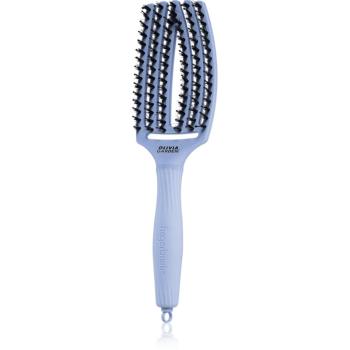 Olivia Garden Fingerbrush Boar & Nylon kefa na vlasy so štetinami z nylonu a diviaka Polar Blue 1 ks