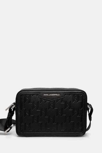 Kožená taška Karl Lagerfeld K/IKON čierna farba, A1M30067