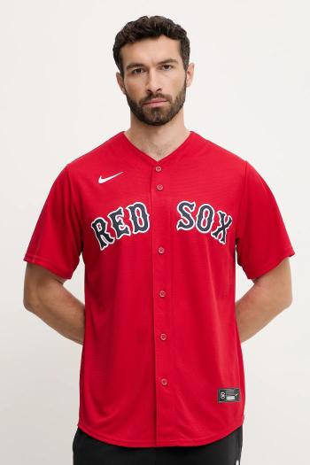 Tričko Nike Boston Red Sox červená farba, voľný strih, so stojačikom, T770-BQSA-BQ-XVA
